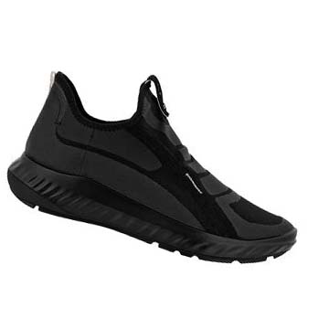 Women's Ecco Ath-1fw Alpha Slip On Sneakers Black | SG 202LIS